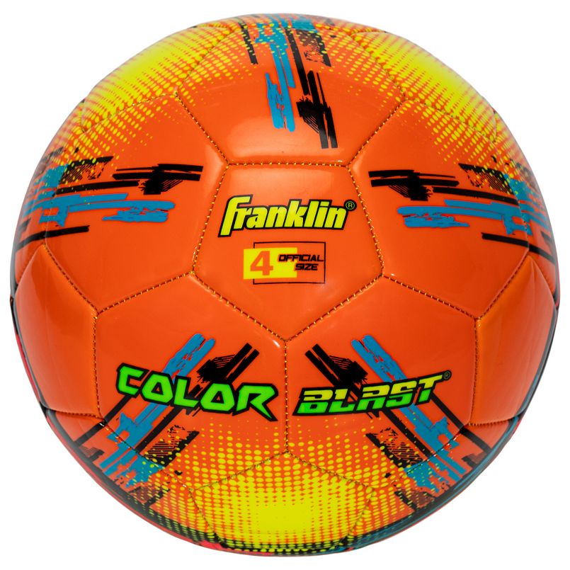 Franklin Sports Color Blast Size 4 Kids Soccer Ball