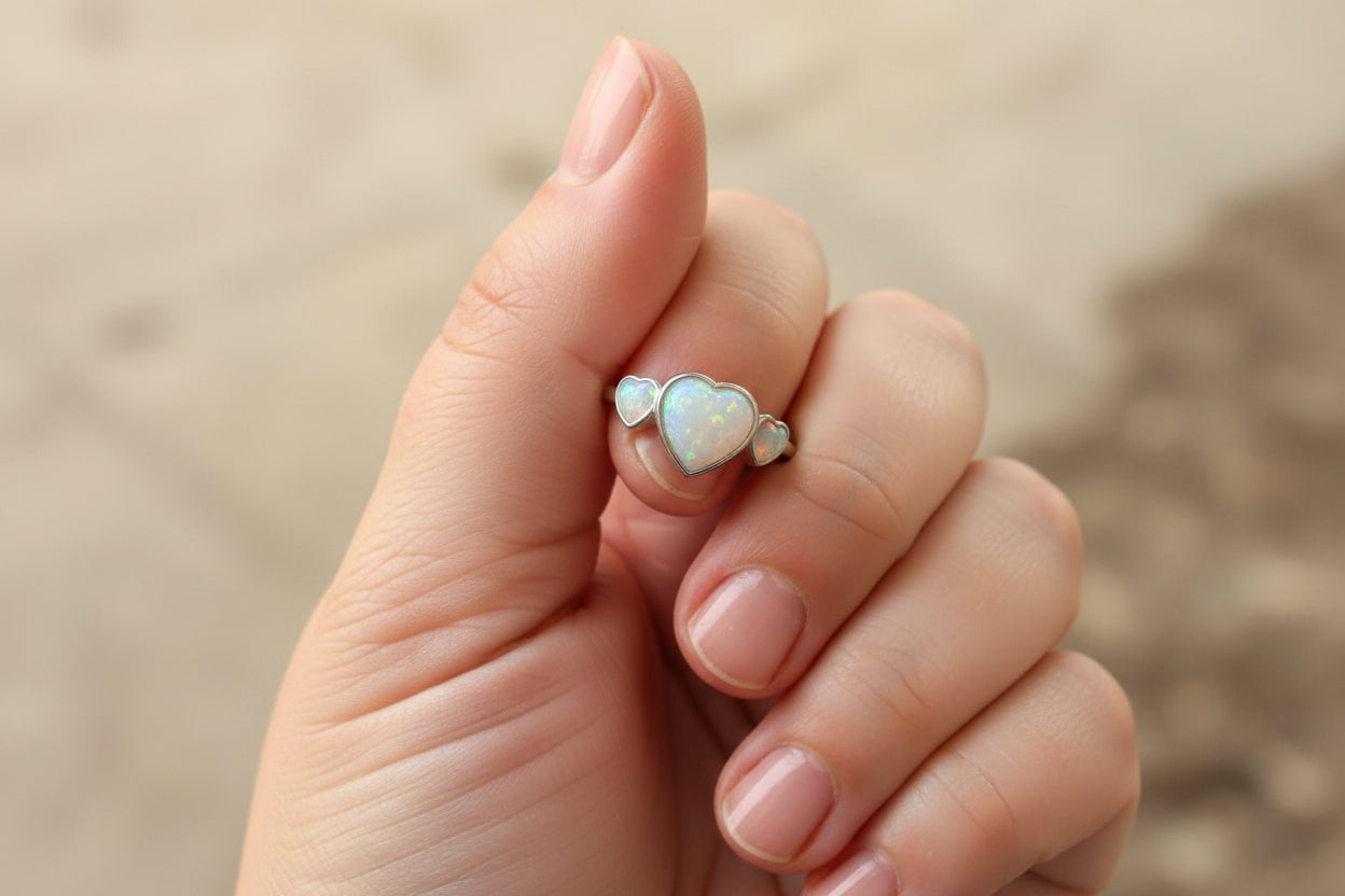 TAYLOR SWIFT Official Merch - The Sky is Opalite Heart Ring - 8