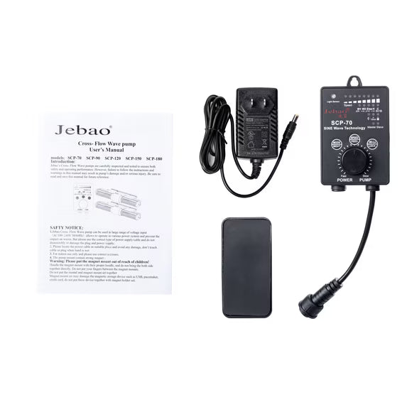 Jebao SCP-70 Sine Cross Flow Pump Wave Maker with Controller, Black