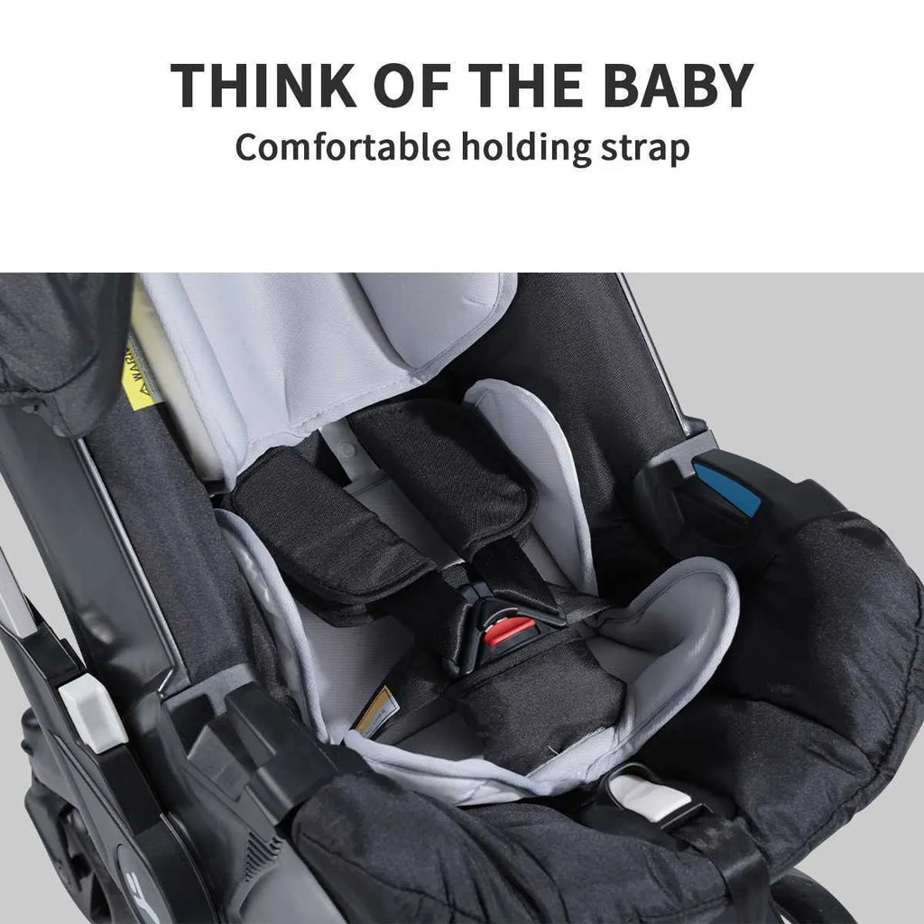 4Wheel Baby Stroller Adjustable Handle Folding Stroller for Newborns Outdoor Travel Camping Vehicle