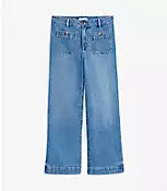 LOFT- Palmer Wide Leg Crop Jeans in Mid Vintage Wash SIZE:31/12-Mid Vintage Wash