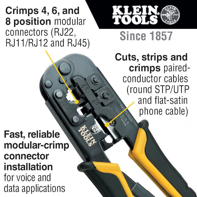 Klein Tools Ratcheting Modular Crimper/Stripper - Model #VDV226011SEN