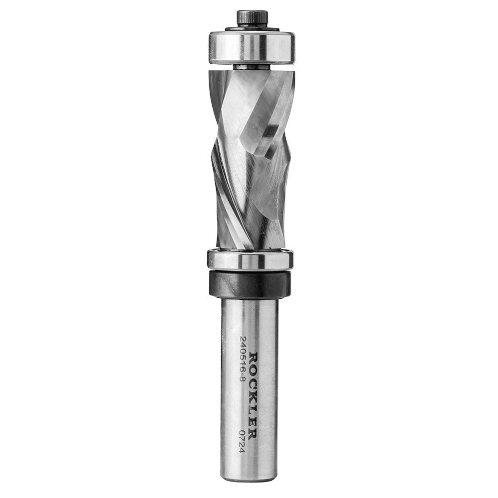 Rockler Template-Routing Compression Router Bit, Top and Bottom Bearings, 3/4''D x 1-1/2''H x 1/2'' Shank