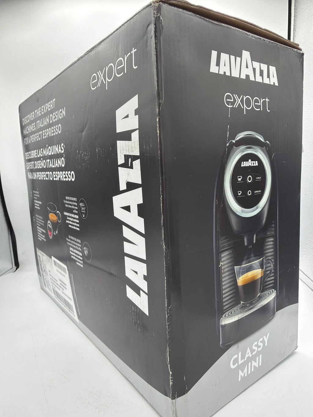 Lavazza BLUE Classy Mini Single Serve Espresso Coffee Machine LB 300, 5.3" x 13" x 10.2" 2 Coffee selections: simple touch controls, 1 programmable free dose and 1 pre-set