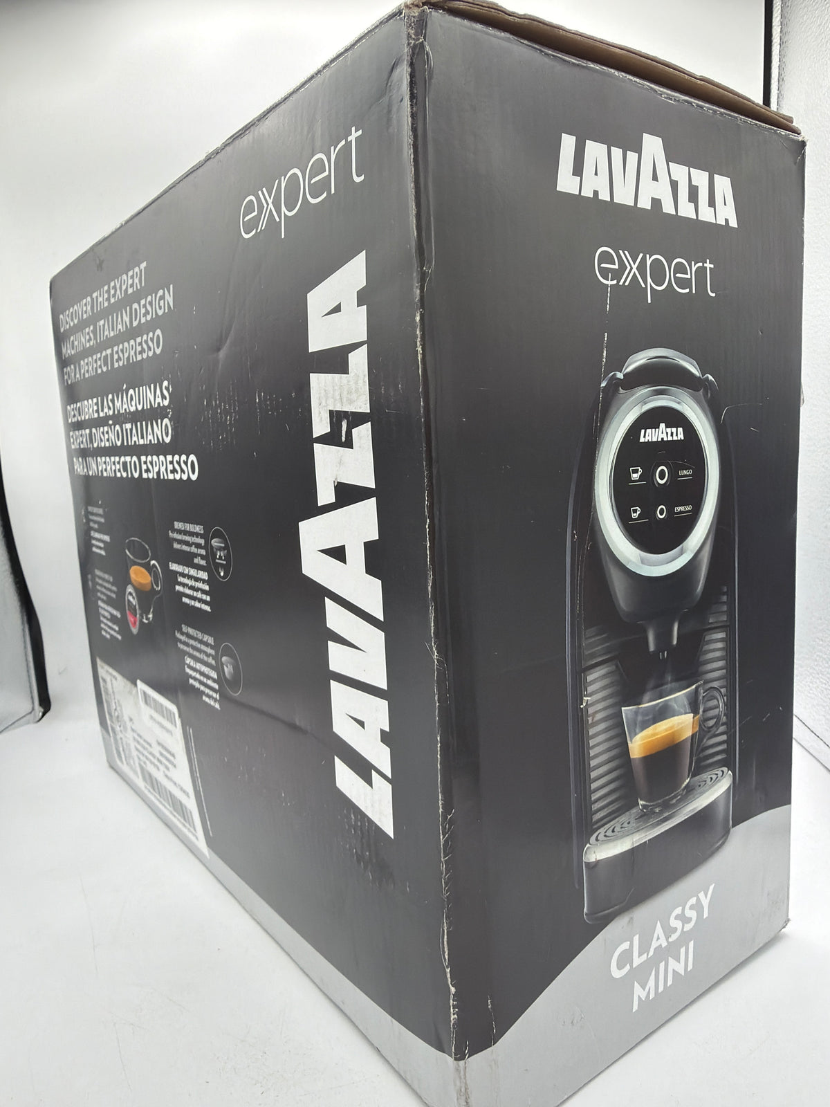 Lavazza BLUE Classy Mini Single Serve Espresso Coffee Machine LB 300, 5.3" x 13" x 10.2" 2 Coffee selections: simple touch controls, 1 programmable free dose and 1 pre-set