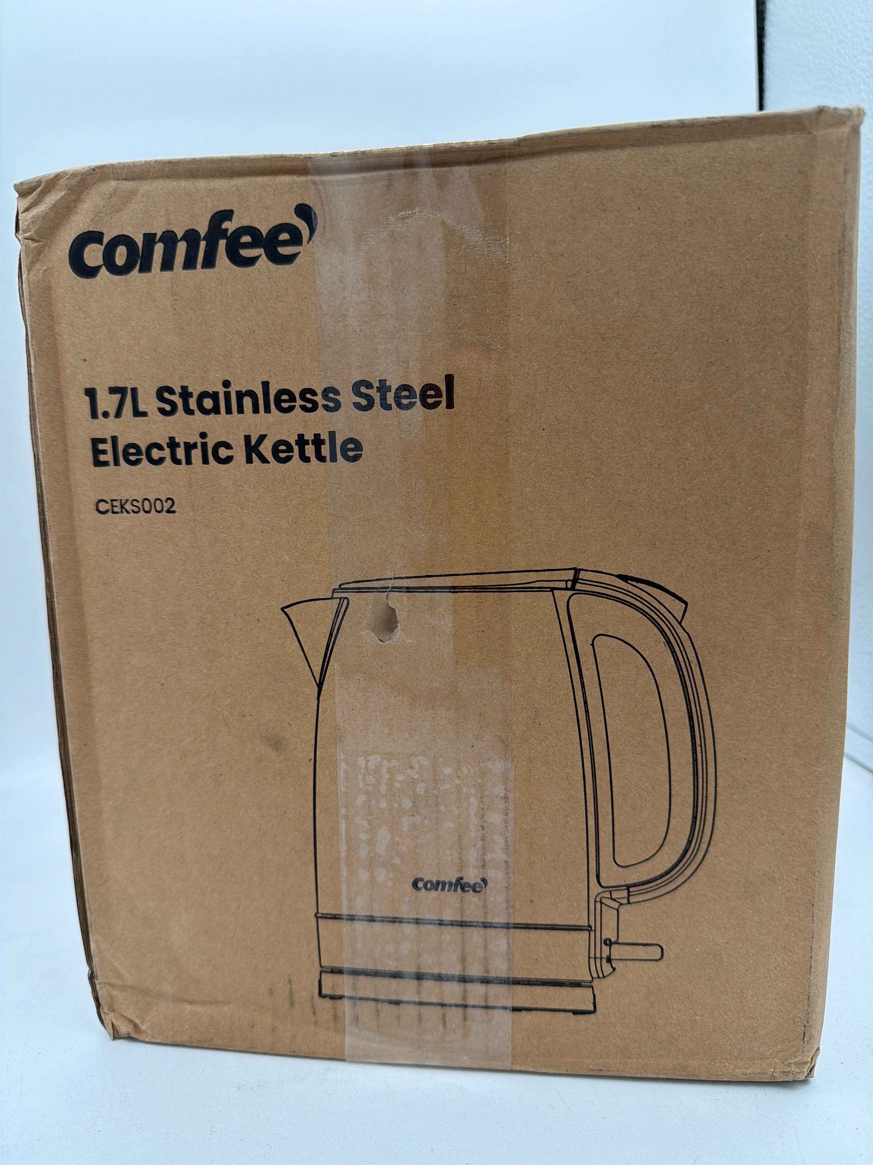 COMFEE' 1.7L Stainless Steel Electric Tea Kettle, BPA-Free Hot Water Kettle Electric with LED Light