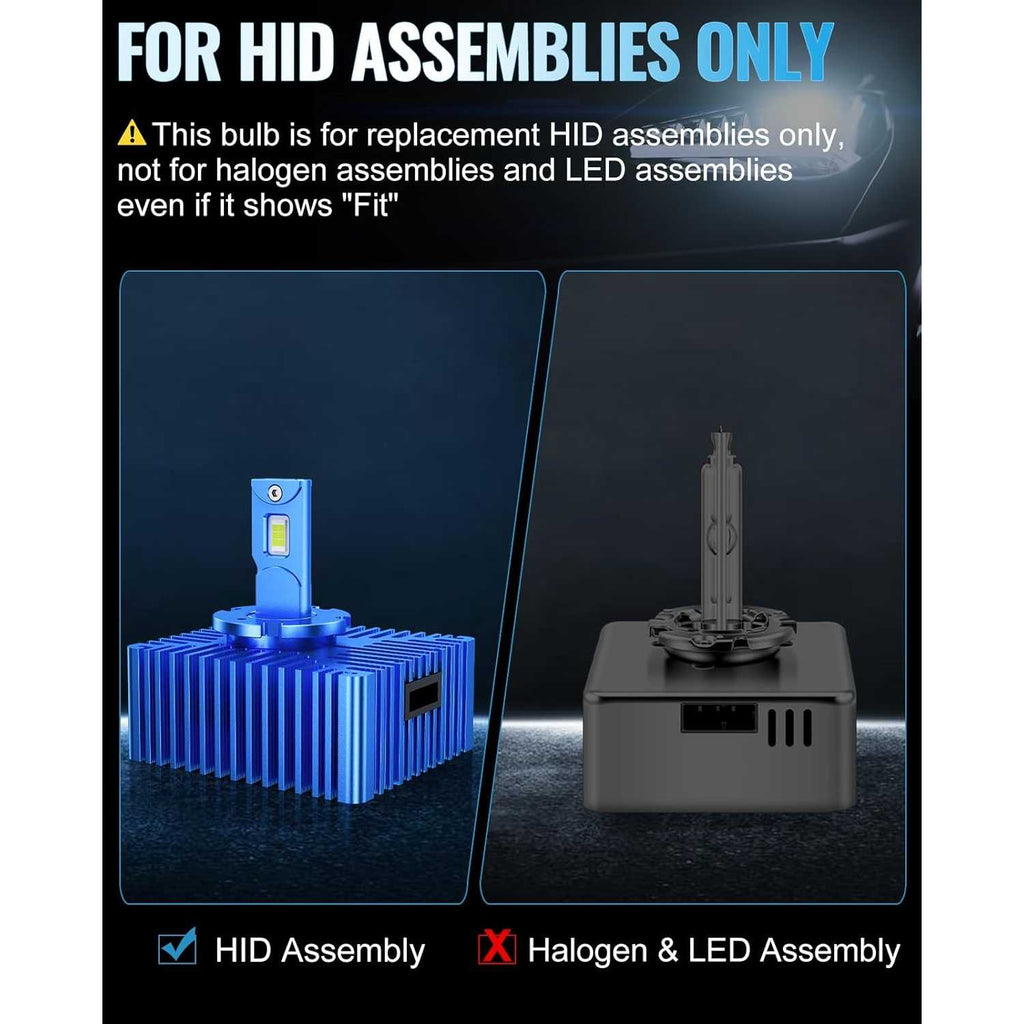 Marsauto® MD1 D5S LED Headlight Bulbs Cool White 55W 6000K IP68 2PCS for 2017 Chevrolet Silverado 1500