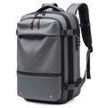 OUTWALK Travel 17-inch Laptop Backpack Vacuum Compression Expanding Shoulder Bag - Grey