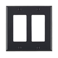Leviton 2-Gang Decora/GFCI Device Wall plate, Standard Size, Thermoplastic Nylon (80409-NE) - 10 Pack