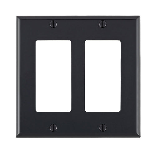 Leviton 2-Gang Decora/GFCI Device Wall plate, Standard Size, Thermoplastic Nylon (80409-NE) - 10 Pack