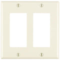 Leviton 80409-NT Wall plate 2-Gang Decora Standard Size Nylon - Light Almond (Pkg of 25)