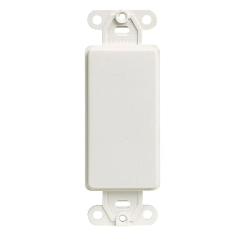 Leviton 80414-2W WH Decora Blank Adapter Plastic - 5 Pack