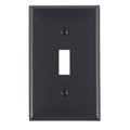 Leviton 1-Gang Toggle Switch Wall plate, Standard Size, Thermoplastic Nylon (80701-E) - Black - 20 Pack