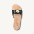 DR SCHOLLS Original Black Giraffe Women's Slide - Size 7 M