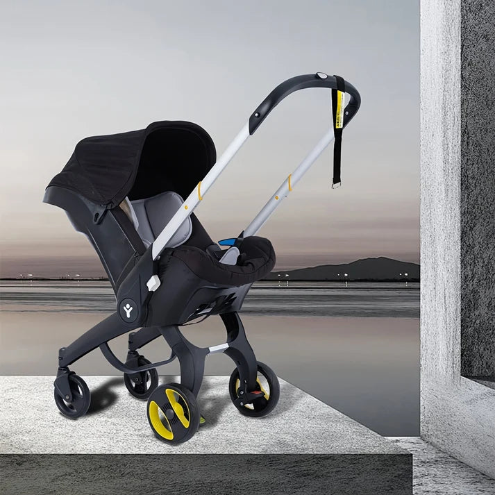 G301 Baby Stroller | Lightweight Foldable Newborn Travel Carrier Stroller | Black