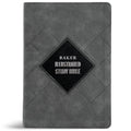 CSB Baker Illustrated Study Bible, Charcoal LeatherTouch, Red Letter, Full Color Interior