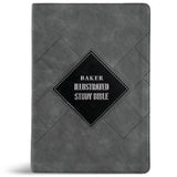 CSB Baker Illustrated Study Bible, Charcoal LeatherTouch, Red Letter, Full Color Interior