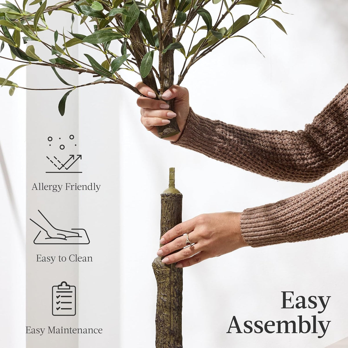 Best Choice Products - Artificial Olive Tree, Lifelike Faux Tree w/ White Pot, Decorative Olives - 8ft