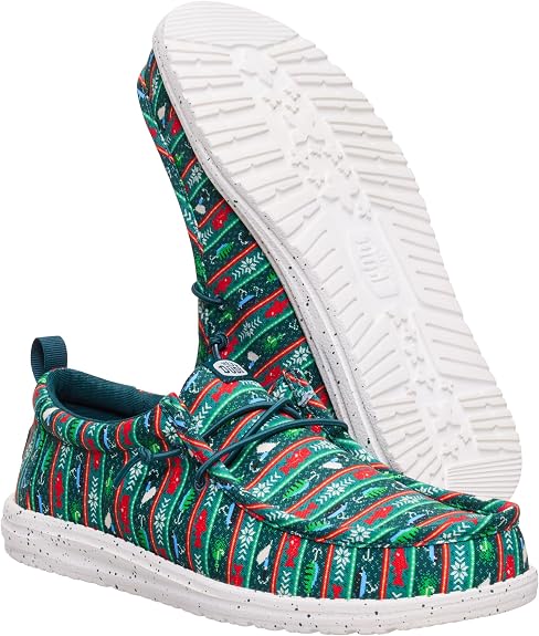 HEYDUDE Men's Wally Holiday Slip On Loafers | Lightweight Easy On Shoe (Size: 12)