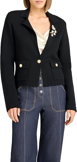 Cinq à Sept Women's Cropped Laynee Blazer Size: L
