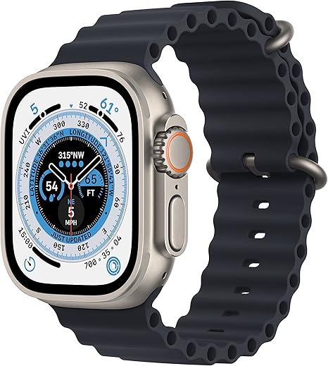 Apple Watch Ultra Refurbished [GPS + Cellular 49mm] Midnight Ocean Band, One Size (Renewed Premium)
