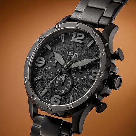 Nate Chronograph Black Stainless-Steel Watch (OPEN BOX)