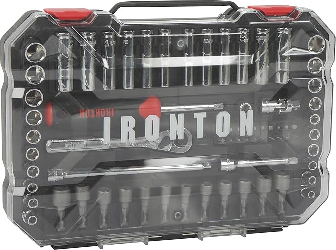 Ironton, 70 pc 1/4in. Drive Socket Set MM/SAE, Measurement Standard Standard (SAE)/Metric, Pieces (qty.) 70, Socket Set Type 1/4in. Drive Sets, Model# 68465