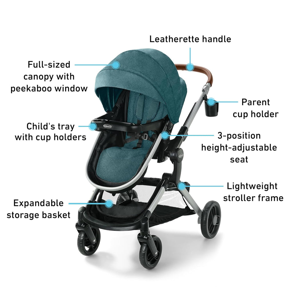 Graco Modes Nest 3-in-1 Travel System (Stroller & Car Seat), Bayfield