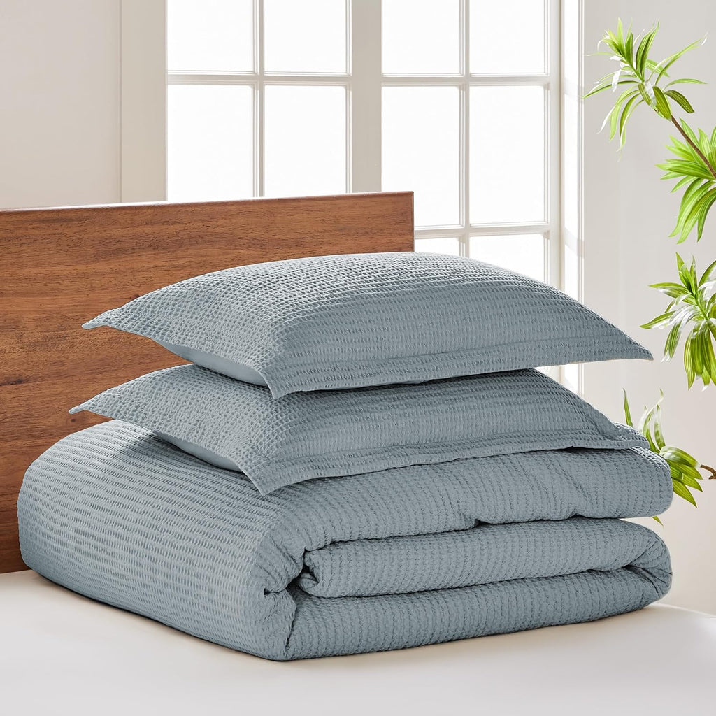 Levtex Home Cloud Waffle King Duvet Cover Set (106" x 94" )