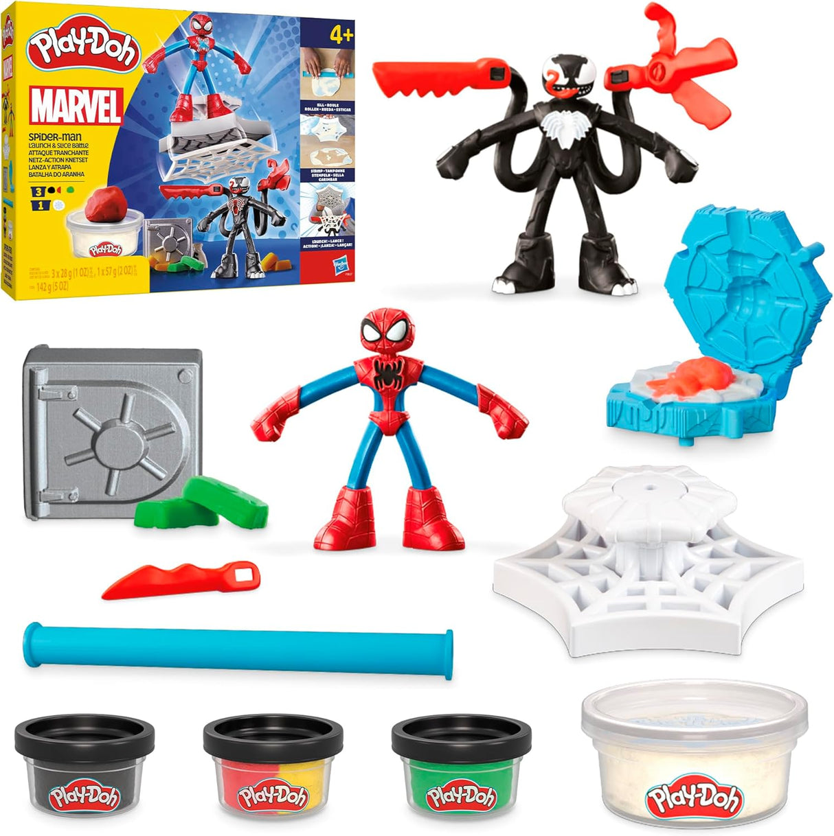 Play-Doh Marvel Spiderman Launch and slice battle (New Open box)