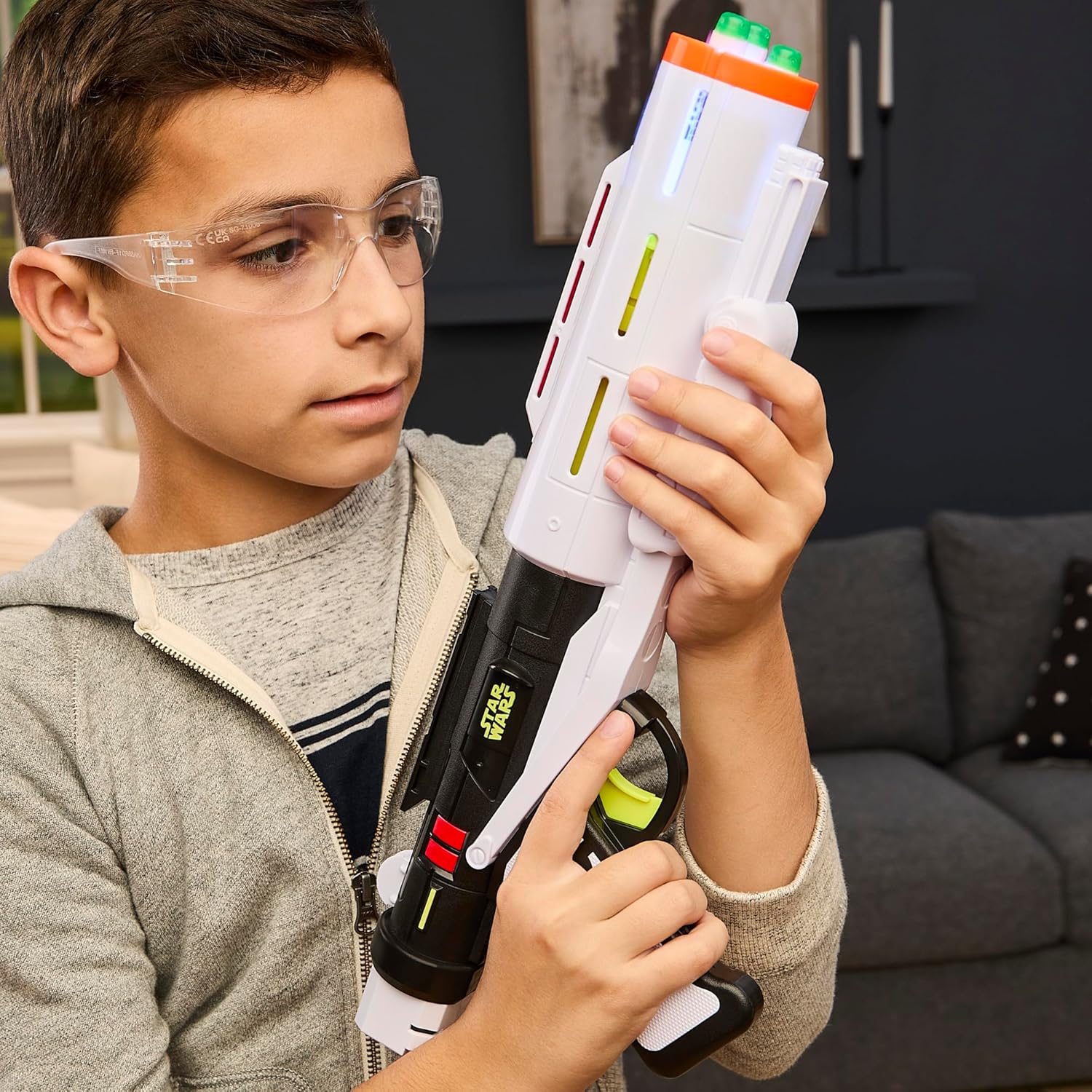 NERF GlowStrike Star Wars Stormtrooper Triple Strike Blaster, Lights & Sounds