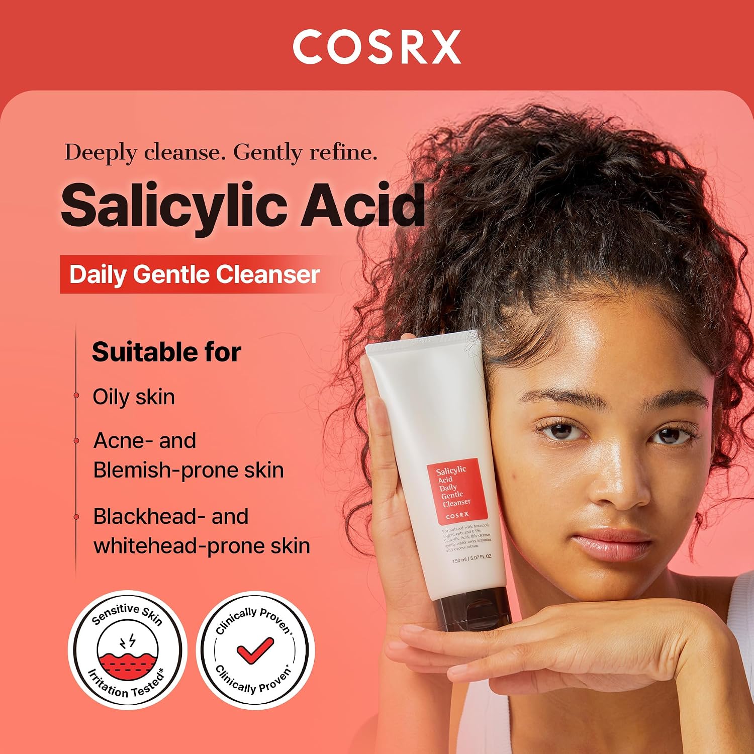 COSRX Salicylic Acid Daily Gentle Cleanser - 5.07 Fl oz.