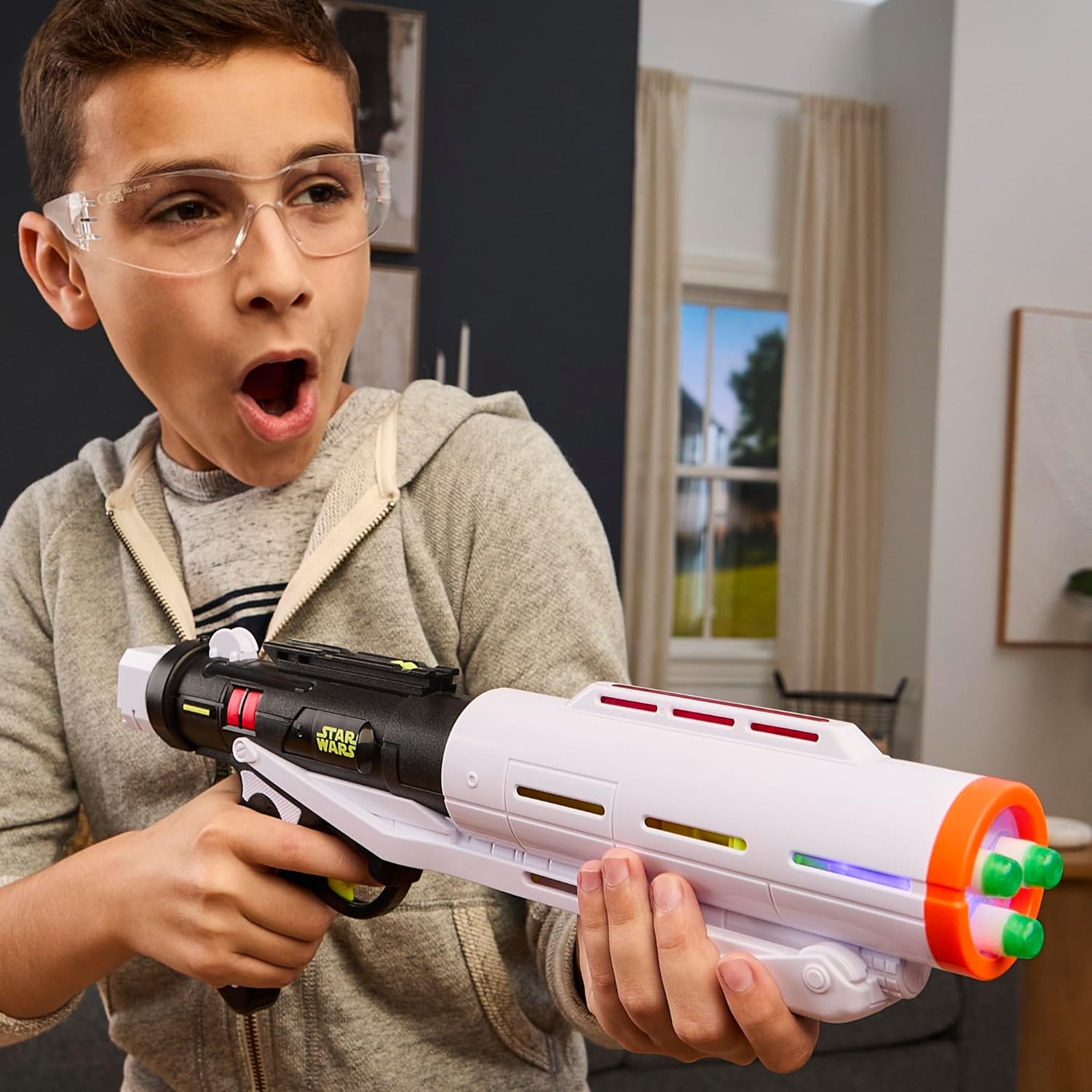 NERF GlowStrike Star Wars Stormtrooper Triple Strike Blaster, Lights & Sounds