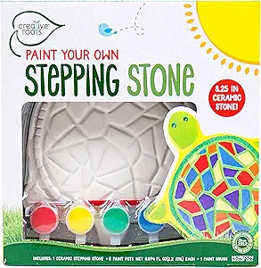 Creative Roots Mosaic Turtle DIY Stepping Stone Kit, Includes Ceramic Stone & 6 Vibrant Paints for Kids Ages 8+(New Open Box)