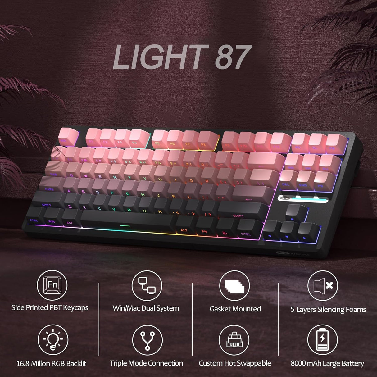 MageGee LIGHT87 Wireless Creamy Keyboard