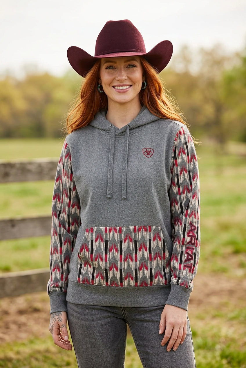 ARIAT Logo 2.0 Printed Hoodie MESA IKAT Size Large