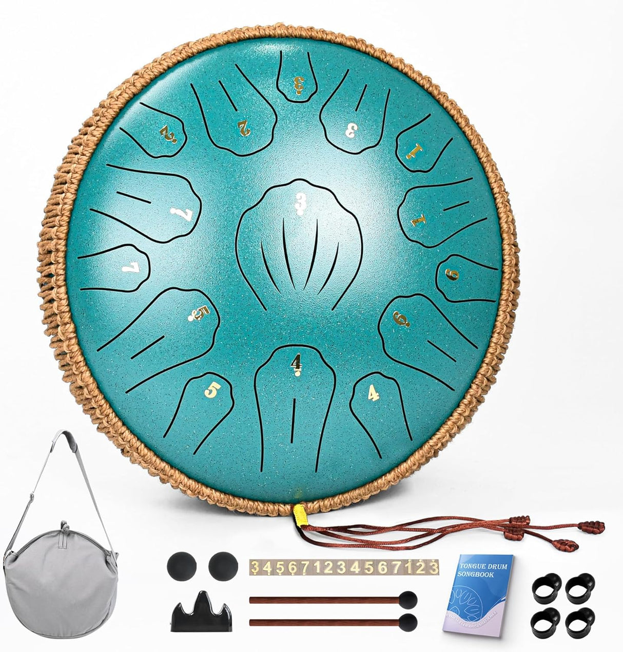 Steel Tongue Drum - 13 Inch 15 Note Tongue Drum