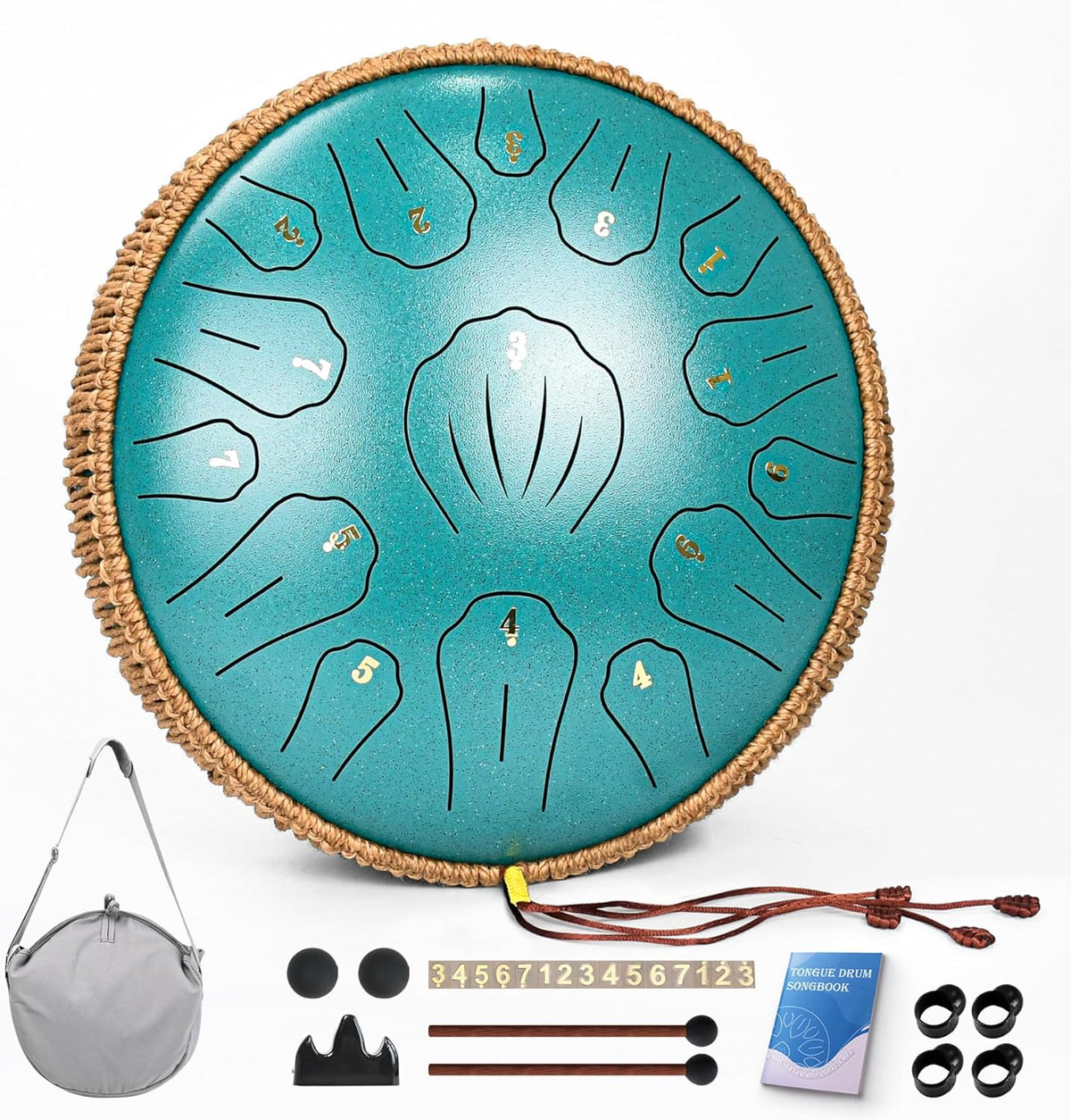 Steel Tongue Drum - 13 Inch 15 Note Tongue Drum