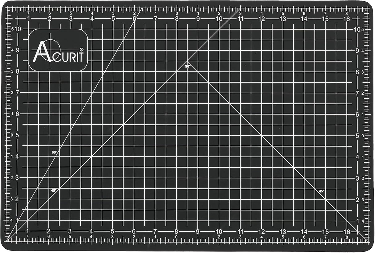Acurit Self-Healing Cutting Mats - Self-Healing Craft Mats for Cutting, Measurements, Studios, Design, & More! - [Black - 24x36"]