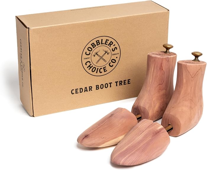 Cobbler's Choice Cedar Boot Trees for Men - Aromatic Wood With Split Toe Size/Medium 8-9.5'