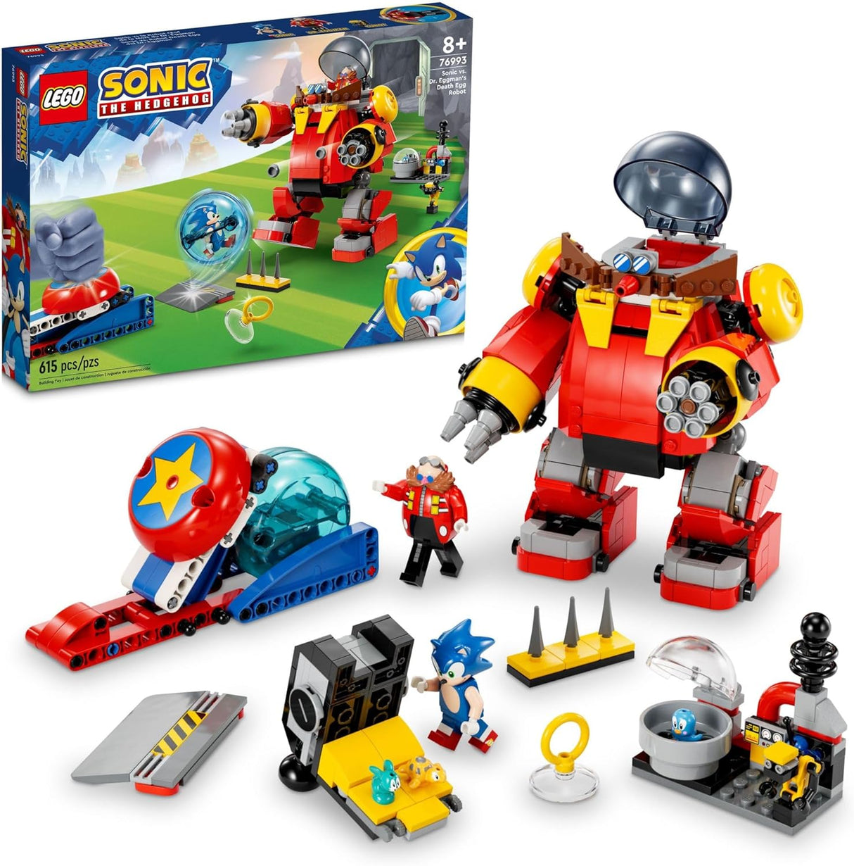 LEGO Sonic The Hedgehog Sonic vs. Dr. Eggman’s Death Egg Robot Building Toy for Sonic Fans