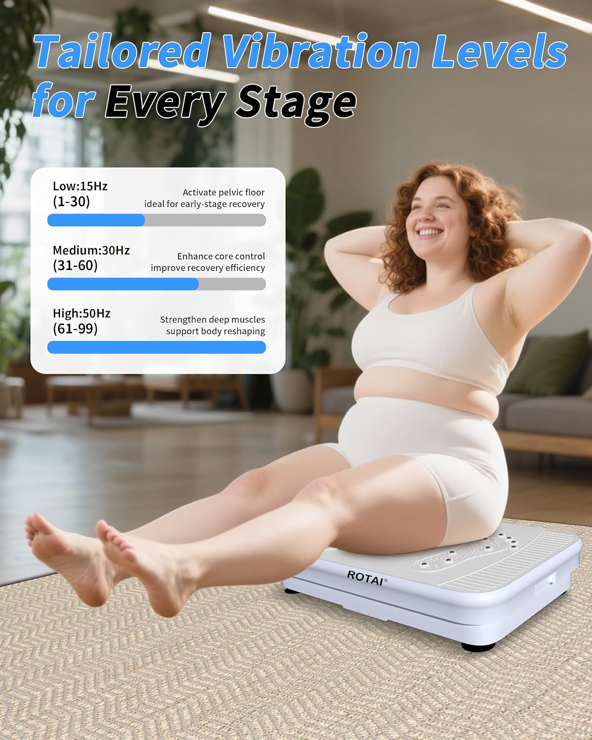 ROTAI Vibration Plate Exercise Machine, Light Grey (ETF023CW)