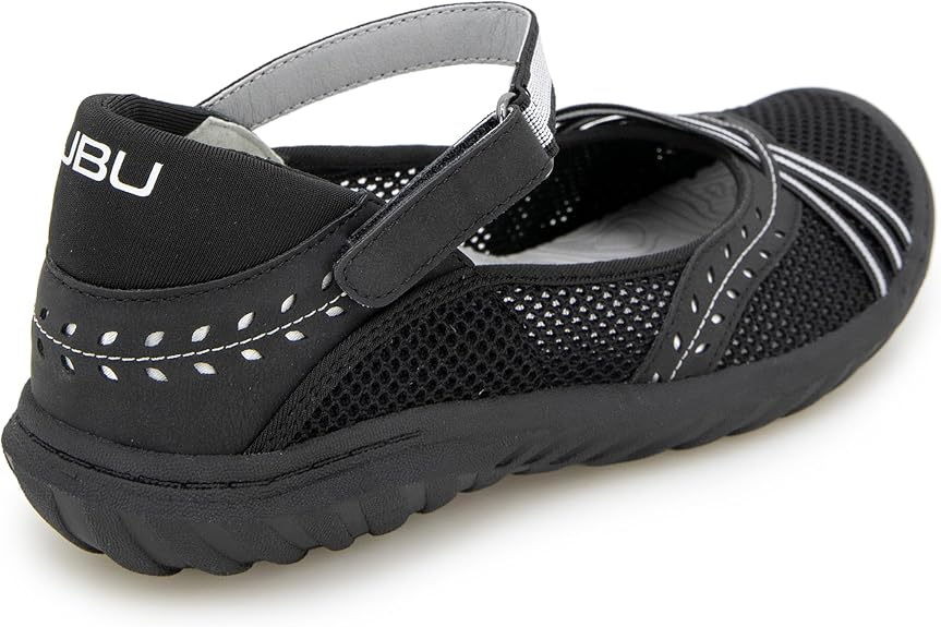 JBU by Jambu Women's Maya Water Ready Flat - Black/Off-White - 8M