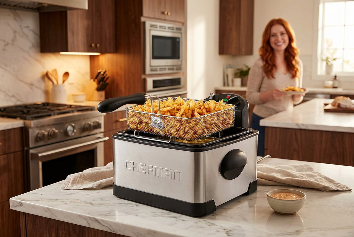 Chefman 4.5 Liter Deep Fryer w/Basket Strainer, XL Jumbo Size