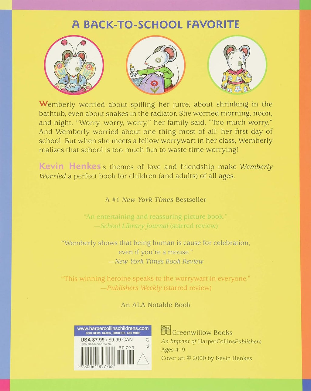 Wemberly Worried, By Author/Illustrator Kevin Henkes (Ages 4-9), Paperback