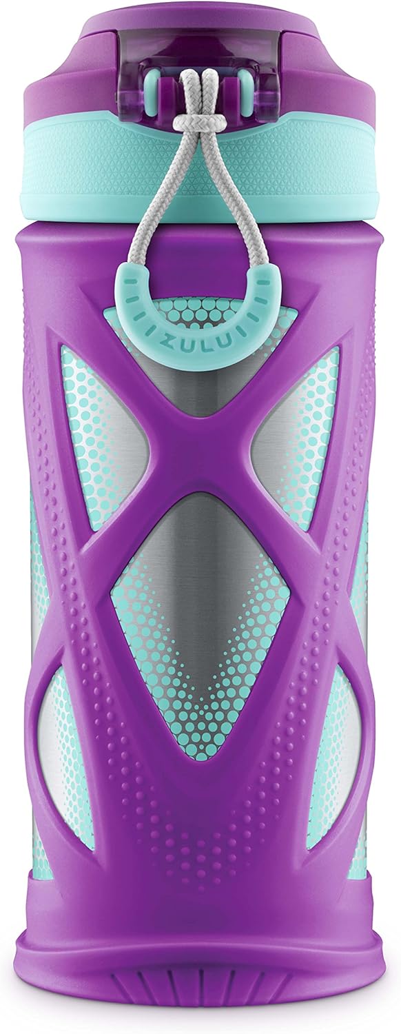 ZULU ATHLETIC | Echo | High Performance Water Bottle | 12 oz. Purple and Teal