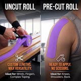 Kinesiology Tape-Incredible Support for Athletic Sports and Recovery | Uncut | 2 inch 16.4 feet Roll | Indigo Purple | 1pk