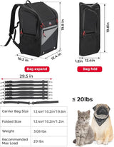 Motorcycle Dog/Cat Carrier Bags Portable Load Capacity 20lbs SKU: F1801-03401BK