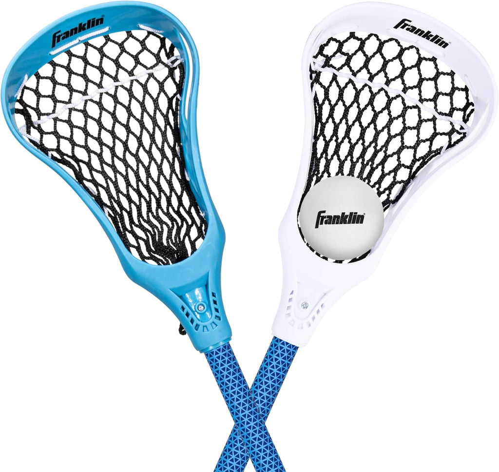 Franklin Sports Future Champs 2 Player Youth Lacrosse Sticks + Ball Set - Kids BLUE
