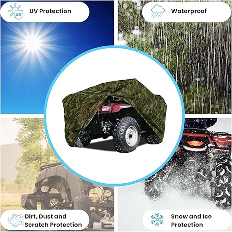 Lightweight ATV Cover, Weatherproof Quad Cover, Water and Wind Resistant